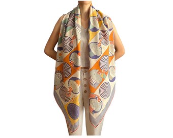 Elephant Circle Cotton Scarf