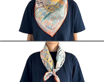 Roma Fade Small Linen Scarf