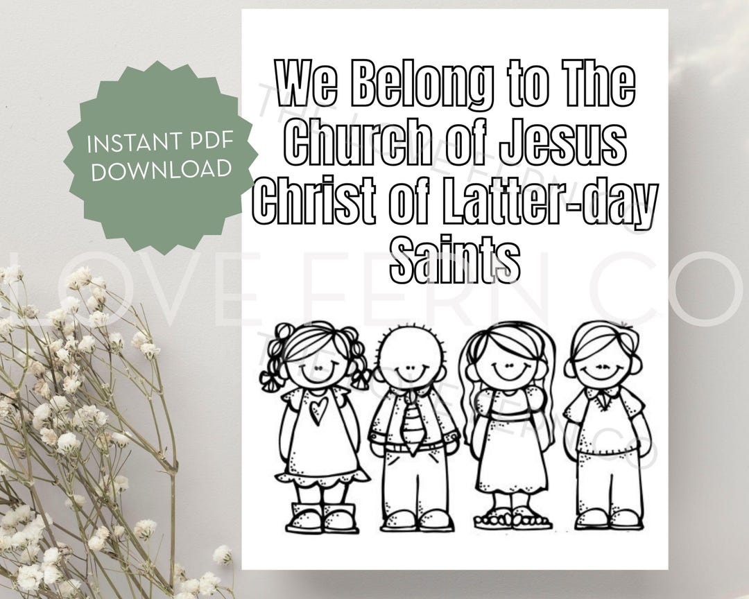 Church of Jesus Christ Coloring Page: LDS Christian Activity (PDF) - Etsy