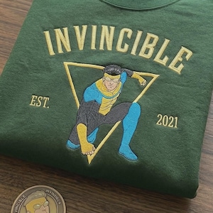 Invincble Characters Comic Embroidered Sweatshirt, Studio Hero Movie Shirt, Hero University, Hero Movie Fan Gift, Universe Cartoon Tee