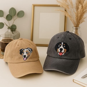 Custom EMBROIDERED Pet Hat Using Pet Photo Personalized Dog Hat Custom Cat Hat Custom Pet Cap Dog Hat Custom Dog Baseball Cap Father&#39;s Day