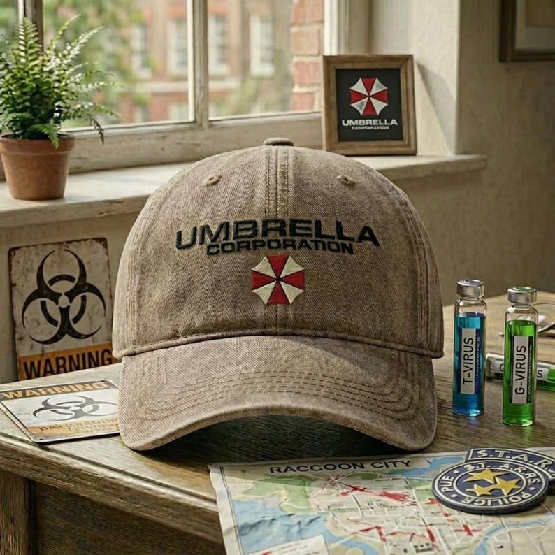 Resident Evil Rpd Cap Vintage Resident Evil Embroidered Hat, Umbrella Corps Horror Game Cap ...