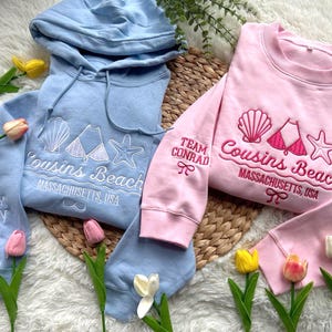 Cousins Beach Embroidered Sweatshirt, The Summer I Turned Pretty Hoodie, Team Conrad, Team Jeremiah, Team Belly, Summer Vibes, Bookish Merch