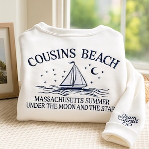 Embroidered Cousins Beach Sweatshirt, The Summer I Turned Pretty Hoodie, Cousins Beach, summer i turned pretty sweatshirt, Team Conrad shirt