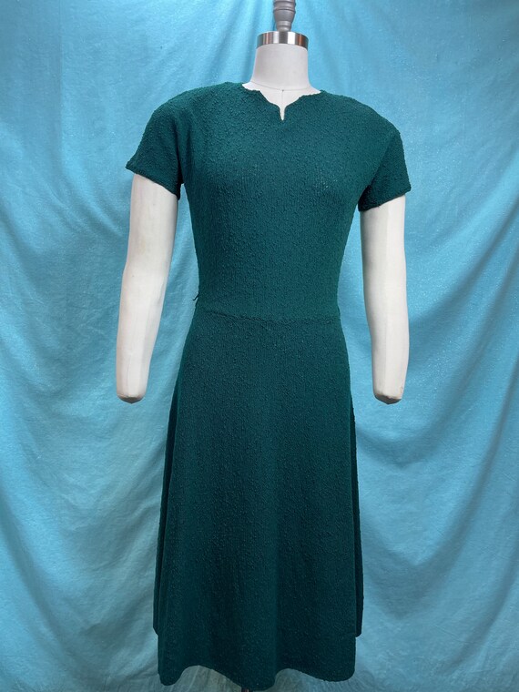 green emerald velvet dress Something New Green Textured Dress, Large - The Mint Julep Boutique main image 0