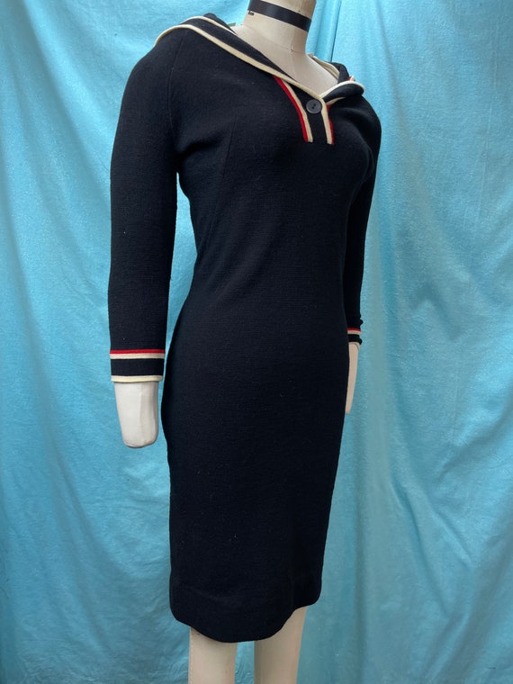 1950s/1960s W:26 Sailor collar black red cream It… - image 4