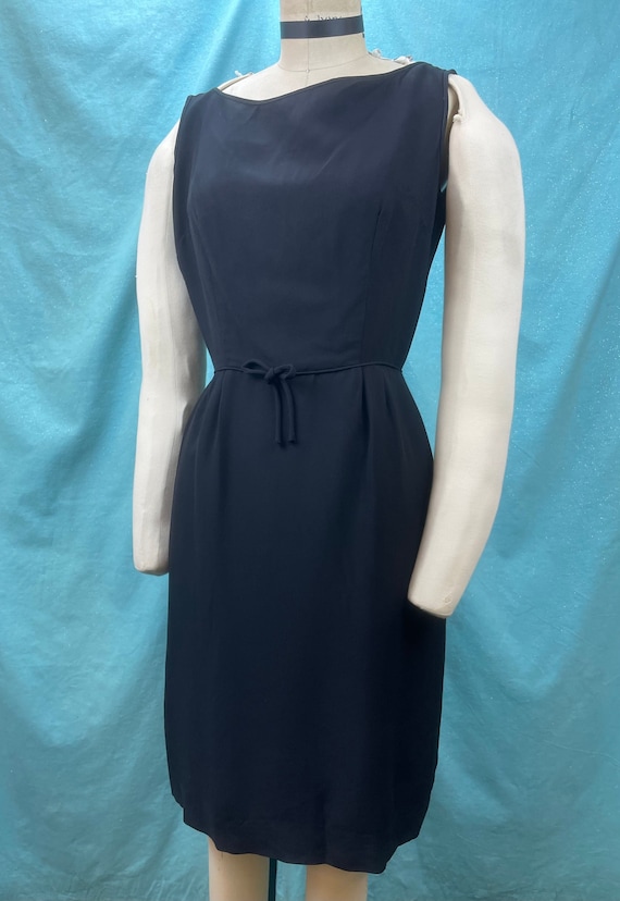 1960s W:24” Bobbie Brooks Little Black Dress Poly 