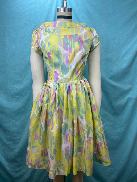 1950s/1960s W:26” 50s 60s fit and flare vintage d… - image 2