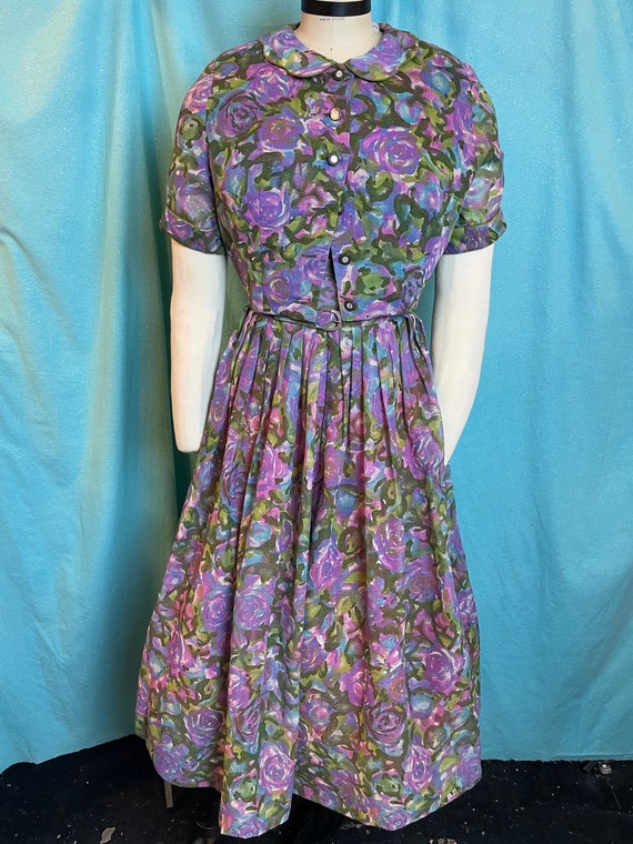 1950s/1960s W:27 Dress, jacket and matching belt … - image 5