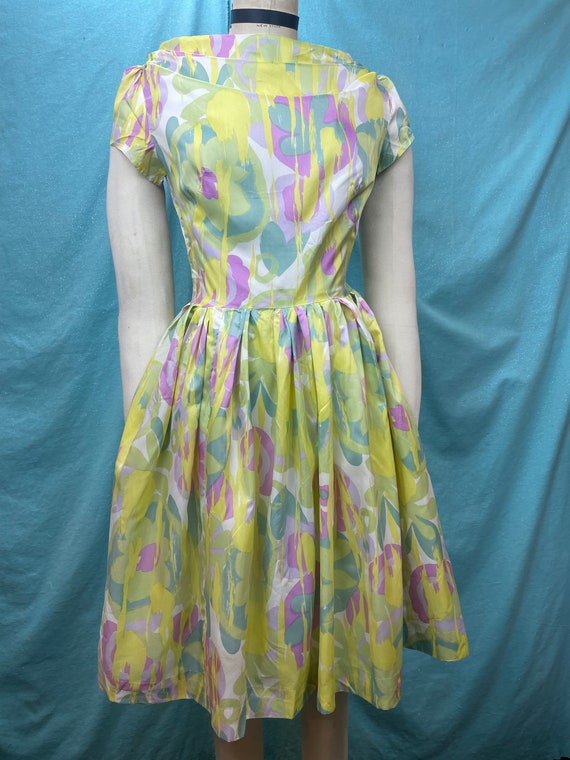1950s/1960s W:26” 50s 60s fit and flare vintage d… - image 5