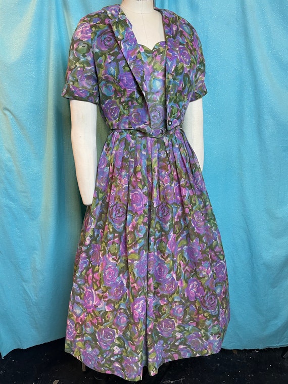 1950s/1960s W:27 Dress, jacket and matching belt … - image 10
