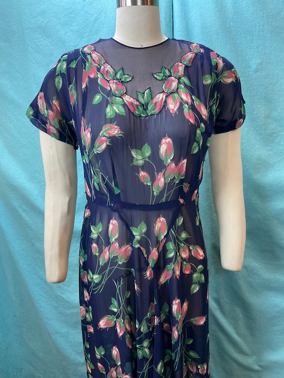 blue dress for baby girl Vintage Ditsy Floral Lapel Button Tea Dress | Shirt Dress main image 0
