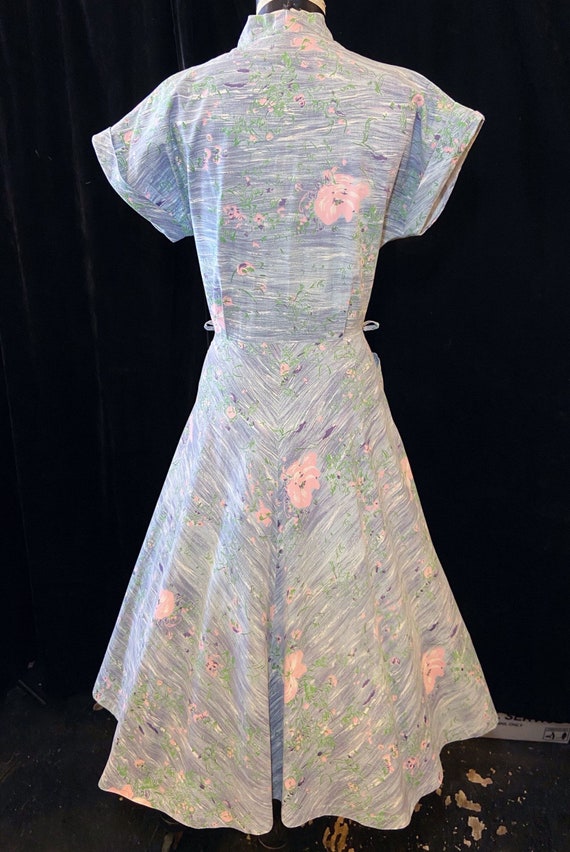 1950s W:30 BRENTWOOD gray pink green brushstroke … - image 4