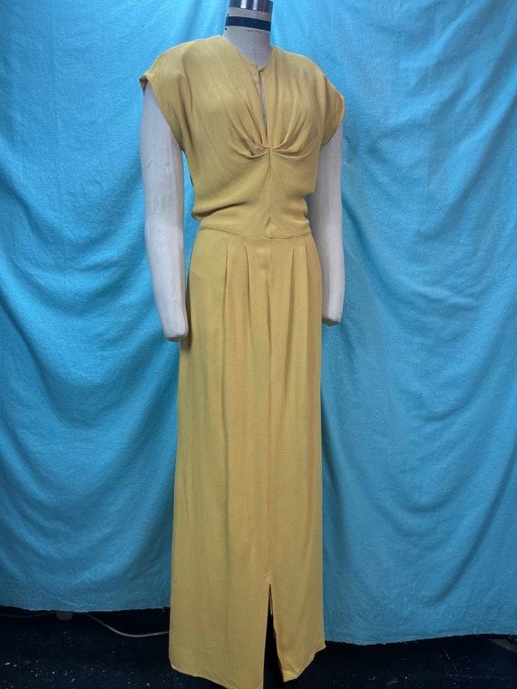 1930s/1940s W:28 Stunning vintage formal yellow c… - image 9