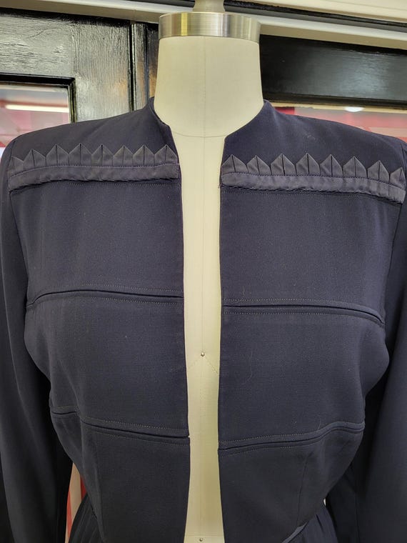 1930s 1940s W:32" Jablow blue gabardine WWII rati… - image 10
