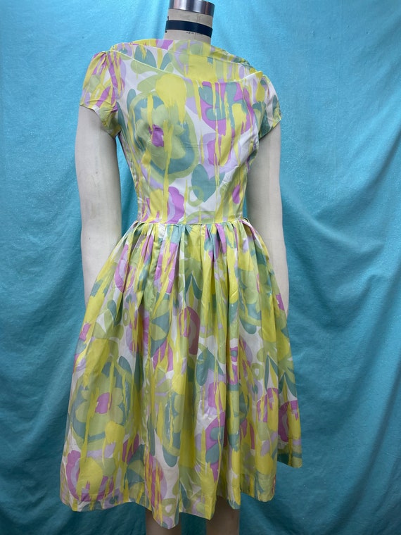 1950s/1960s W:26” 50s 60s fit and flare vintage d… - image 1