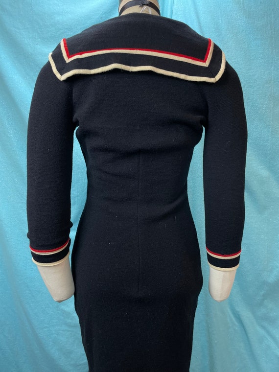 1950s/1960s W:26 Sailor collar black red cream It… - image 5