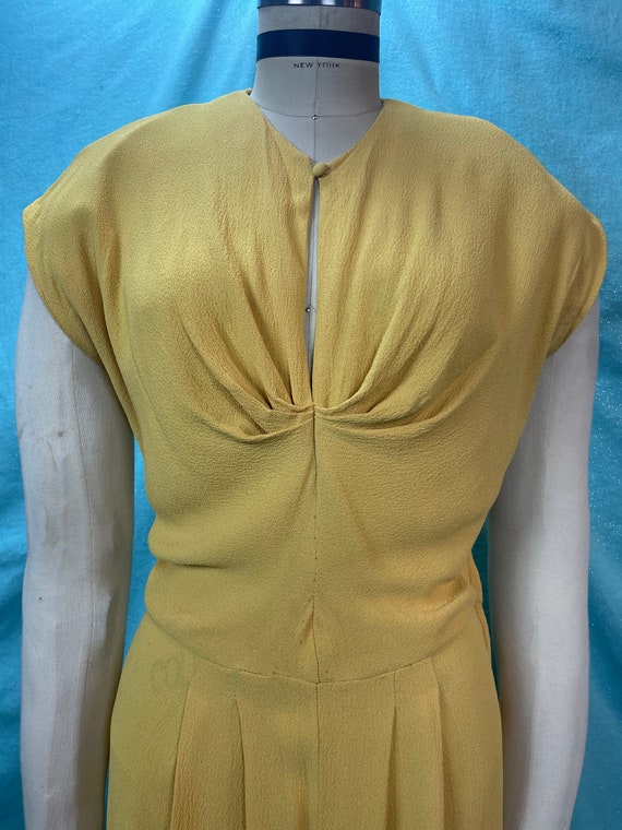 1930s/1940s W:28 Stunning vintage formal yellow c… - image 10