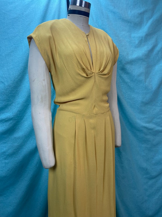 1930s/1940s W:28 Stunning vintage formal yellow c… - image 5