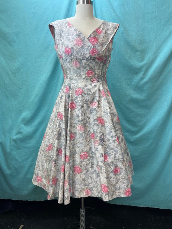 grey and pink floral dress Torrid Floral Tiered Ruffle Strap V Neck Maxi Dress Grey Pink Plus Sz 0 #D75171
