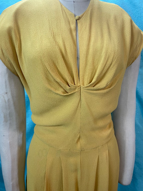 1930s/1940s W:28 Stunning vintage formal yellow c… - image 8