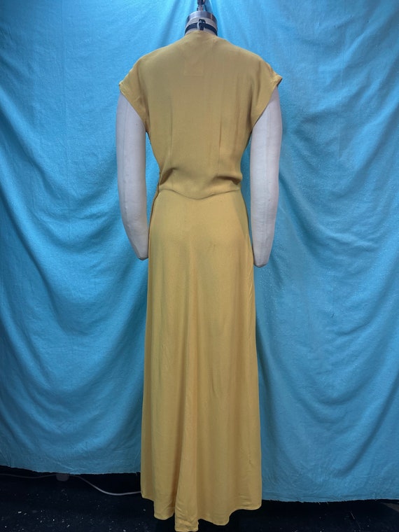 1930s/1940s W:28 Stunning vintage formal yellow c… - image 4