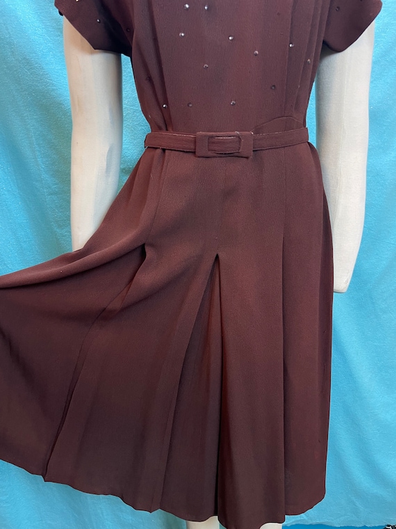 brown midi dress with belt Floral Vine Cotton Summer Dress  Charcoal Black  Ekafab