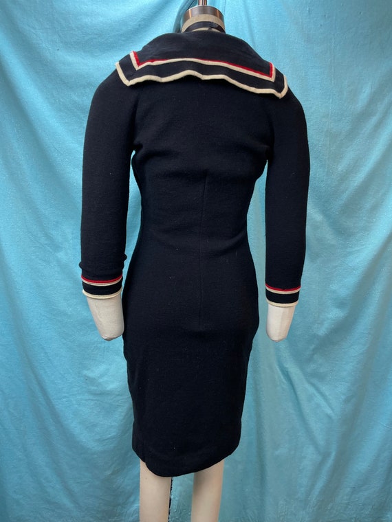 1950s/1960s W:26 Sailor collar black red cream It… - image 7