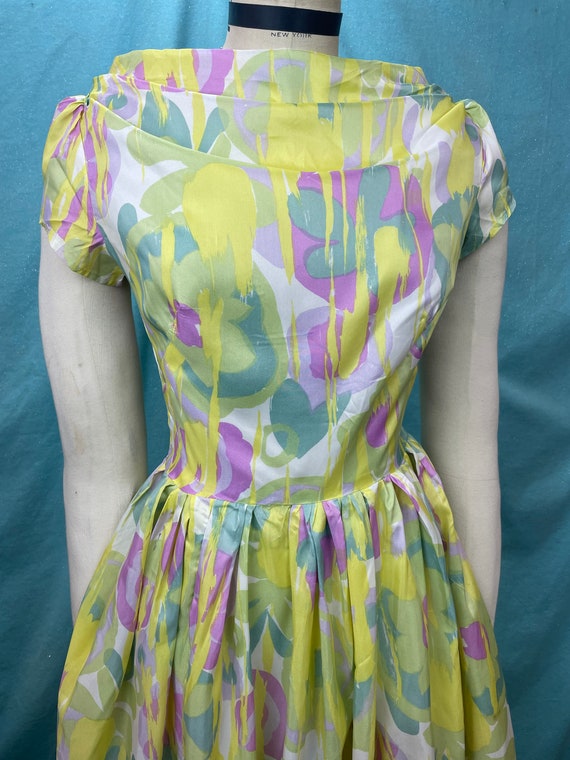 1950s/1960s W:26” 50s 60s fit and flare vintage d… - image 4