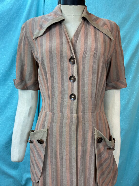 1940s W:28 Manford 40s vintage button down shirt … - image 7