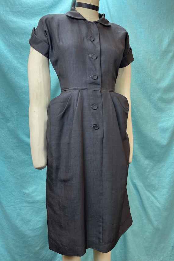 grey button up dress The Shirt - The Drop Waist Shirt Dress in White, Women's Size XXL
