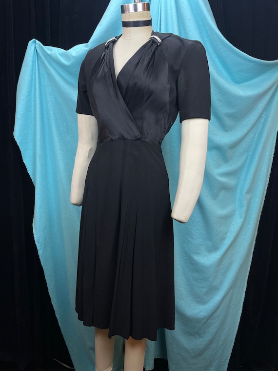 black vintage dress aline A-line Black Prom Gown, Vintage Modest Popular Elegant Evening Formal   bridalsew