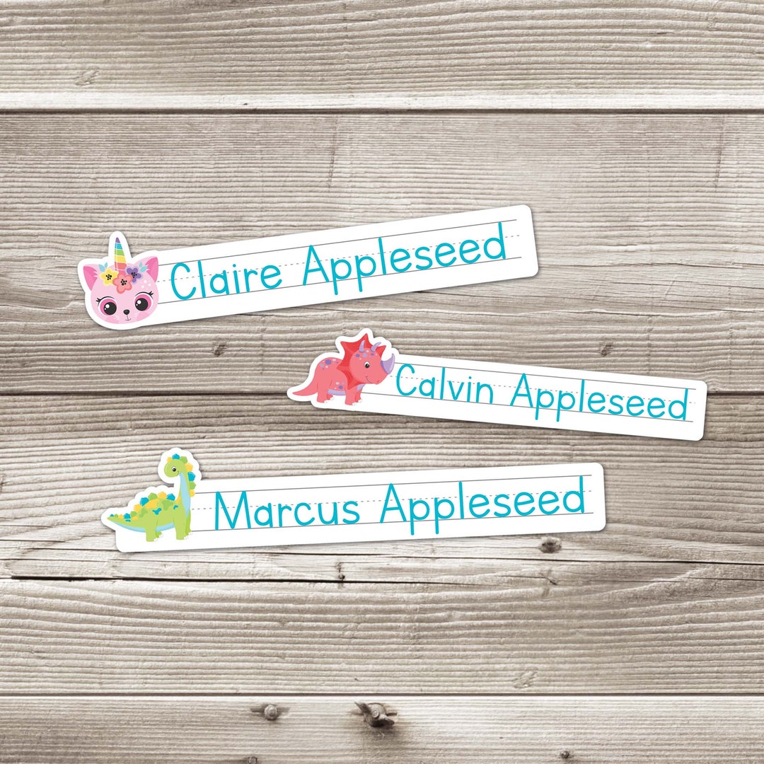 Custom Name Sitckers, Labels, Lunch Box Name Stickers Etsy