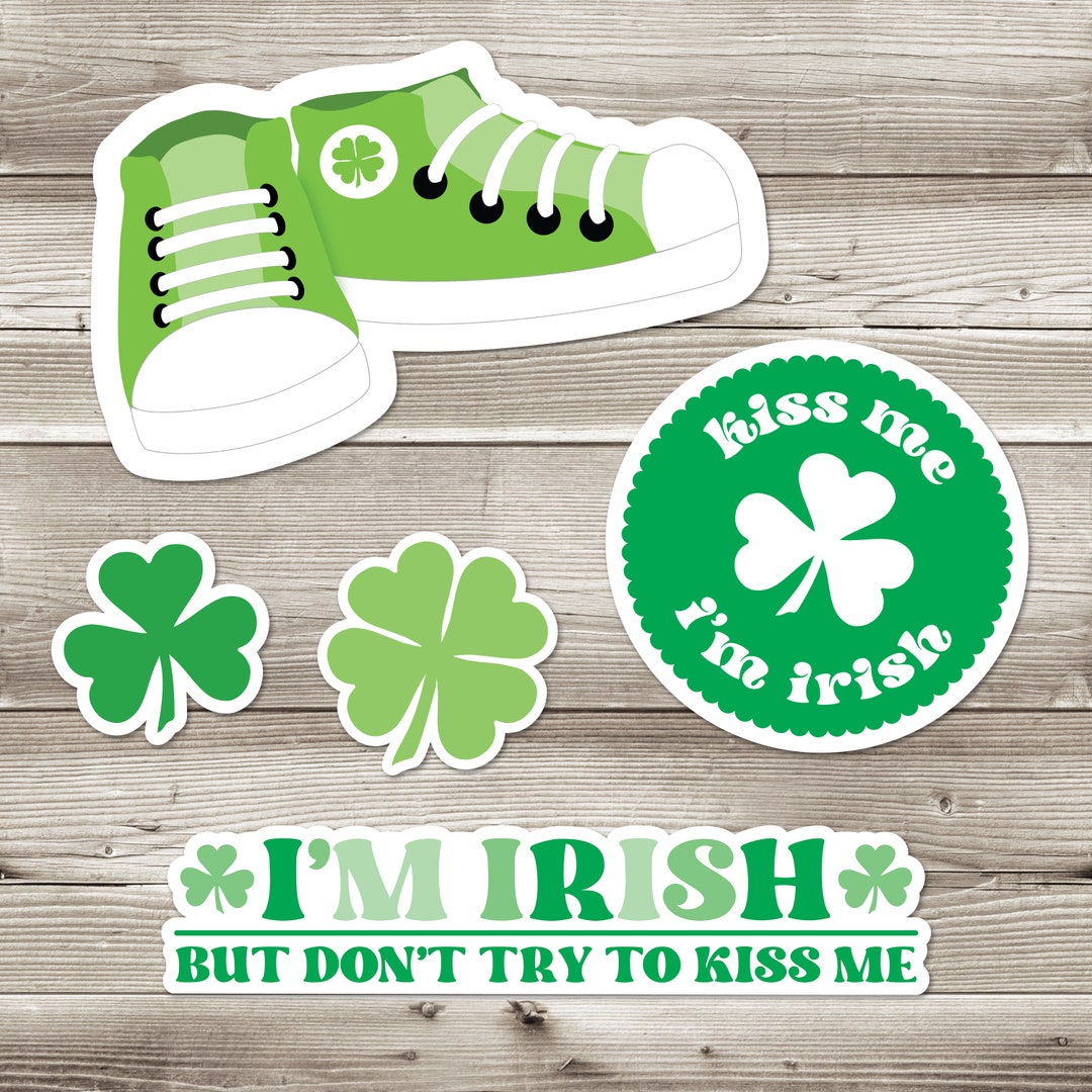 A Wee Bit Irish St. Patrick's Day Stickers Irish Stickers Laptops