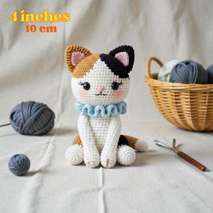 三毛猫のあみぐるみ編み図｜リアルな子猫のPDFおもちゃデコレーション