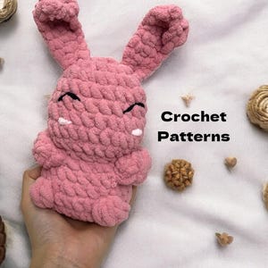 Crochet Pink Bunny Amigurumi Pattern (PDF)