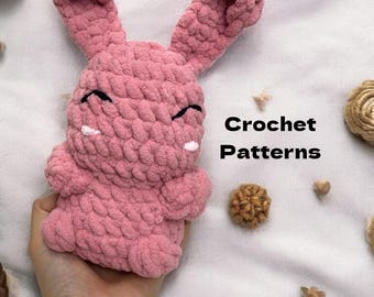 Crochet Pink Bunny Amigurumi Pattern (PDF)