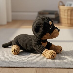 Rottweiler Dog Crochet Pattern PDF, , Realistic Dog Crochet Pattern for Advanced Beginners, Dog Crochet (PDF Pattern) image 3