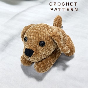 Golden Retriever Crochet Pattern: Velvet Puppy Amigurumi (PDF)