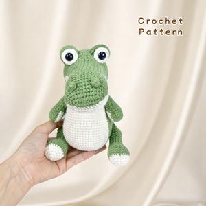 Chubby Alligator Crochet Pattern PDF Digital Download, Crocodile Pattern PDF, Amigurumi Alligator Pattern PDF, Crocodile Plushie Pattern