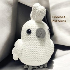 Cockatoo Crochet Pattern PDF, English Only, Cockatoo Amigurumi Crochet Pattern