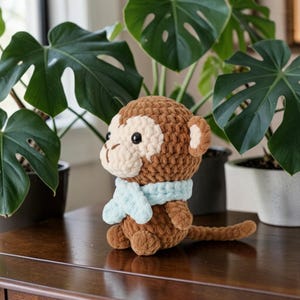 Padrão de Macaco de Crochê – Amigurumi em PDF, Brinquedo de Pelúcia Fácil para Iniciantes (Download Digital)