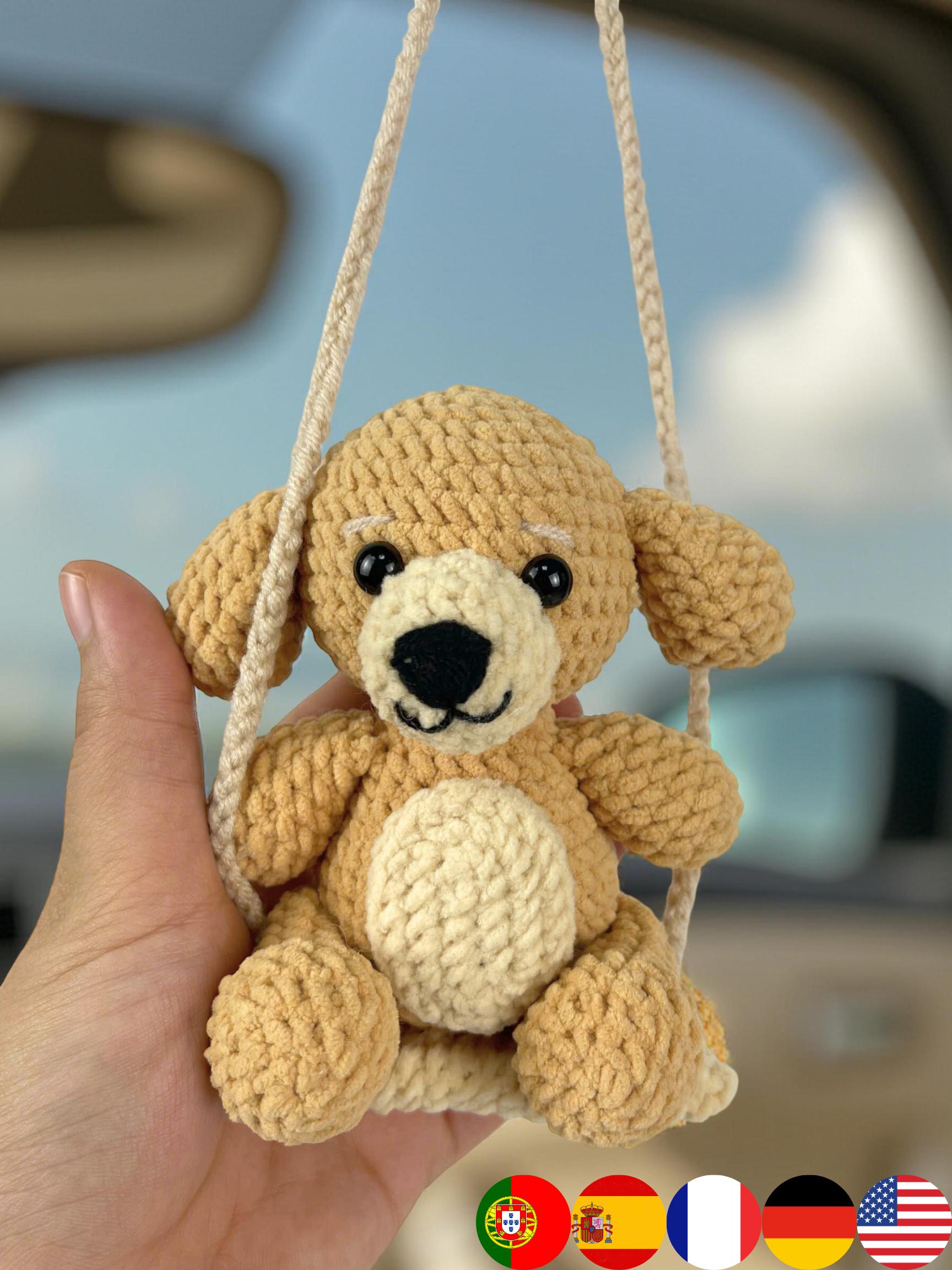 30 Crochet Car Patterns to Stitch Fun Vehicles, Classic Cars, and Cute Amigurumi Designs 33 Poodle Hanging Car Crochet Pattern