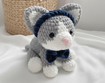 Puppy Crochet Pattern PDF, Cute Dog Amigurumi, Kawaii Lying Puppy Plush, Beginner Friendly, Low Sew Crochet Toy