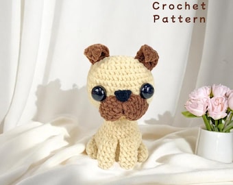 Pug Amigurumi Crochet Pattern: Beginner-Friendly Plushie (PDF Pattern)