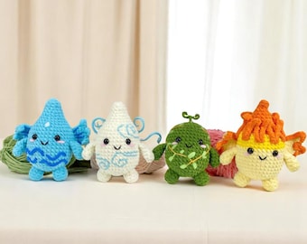 Elemental Sprites Crochet Pattern Bundle: Amigurumi Plush Set (PDF Pattern)