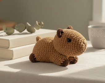 Capybara Pattern Crochet, Beginner Friendly Crochet Capybara Pattern, Easy Amigurumi Animal Plush Toy (PDF)