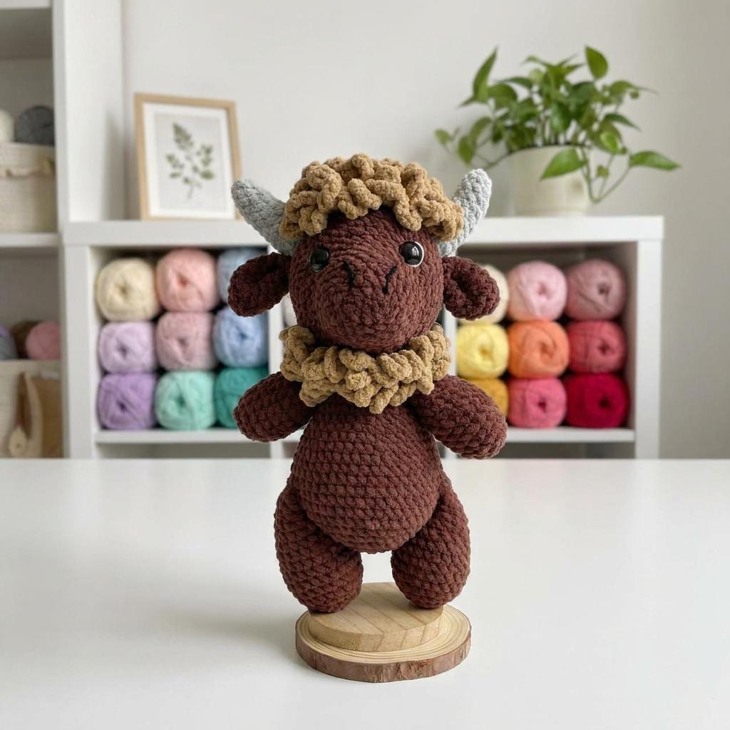 Rustic Highland Cow Plush Tutorial