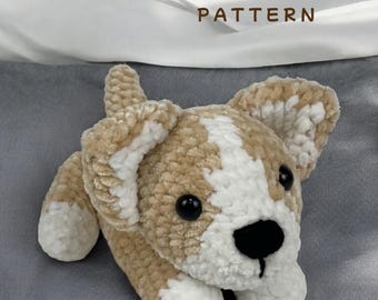 PDF Corgi Dog Plush Crochet Pattern, Adorable Little Corgi Amigurumi, Cute Crochet Puppy Pattern PDF in English