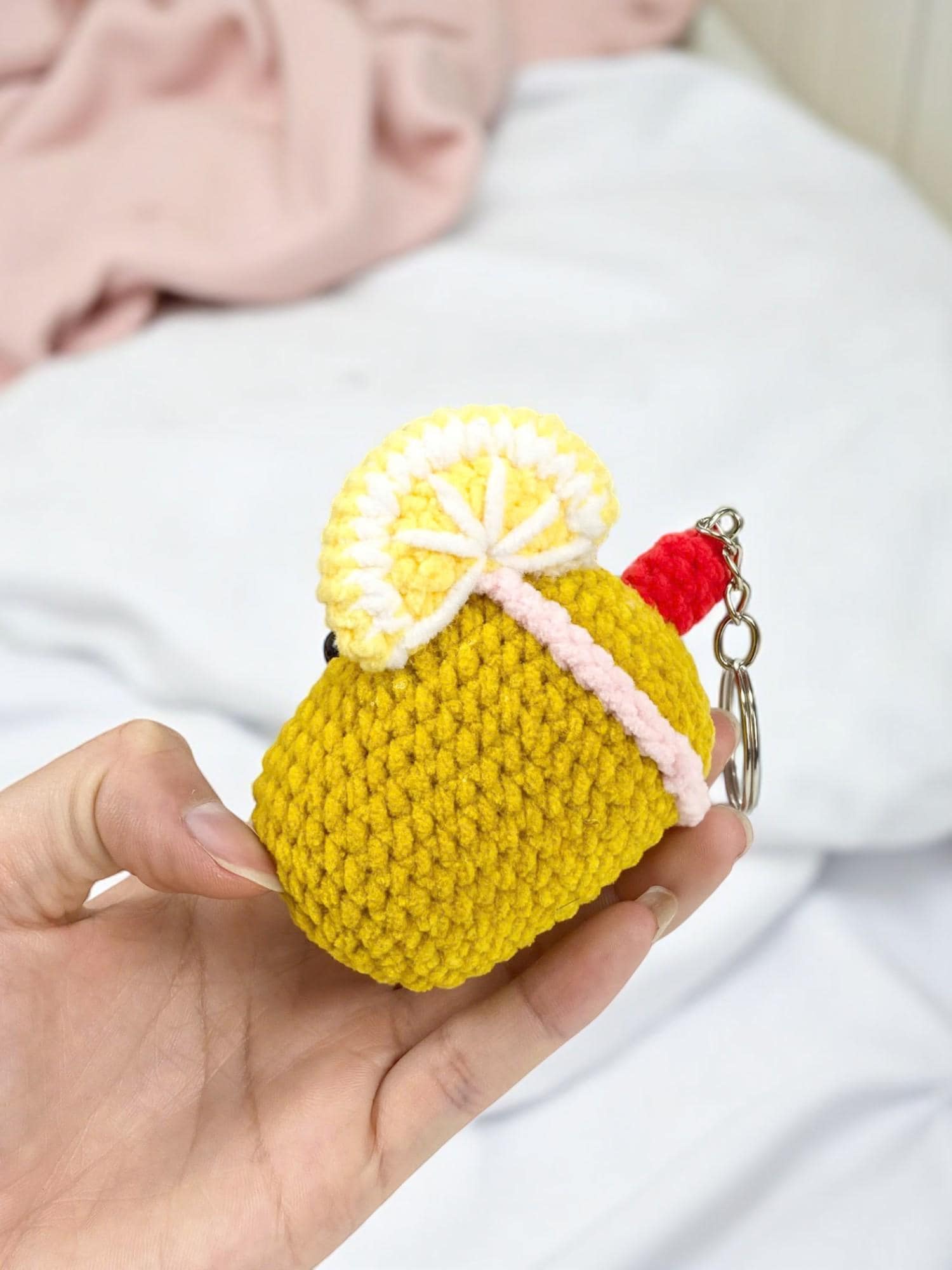 Matcha & Orange Drink Crochet Pattern: No-sew Keychain Set (PDF